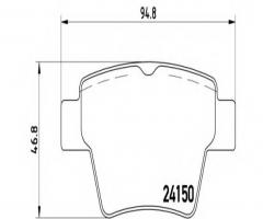 Brembo p61080 klocki hamulcowe citroen c4 04-tył, citroËn c4 i (lc_), peugeot 307 (3a/c)