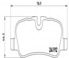 Brembo p44013 klocki hamulcowe land rover discovery 04-tył, land rover discovery iv (la)