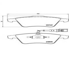 Brembo p85090 klocki hamulcowe vw touareg 02-z czujnikiem, vw touareg (7la, 7l6, 7l7)