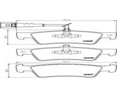 Brembo p85091 klocki hamulcowe vw t5 03-tył z czujnikiem