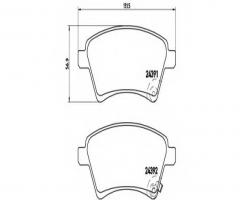 Brembo p23105 klocki hamulcowe fiat sedici 06 -, fiat sedici, suzuki sx4 (ey, gy)