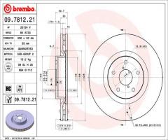 Brembo 09.7812.21 tarcza hamulcowa subaru impreza wrx 05- przód, subaru impreza sedan (gd, gg)