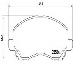 Brembo p54030 klocki hamulcowe mitsubishi lancer 03 -, citroËn c4 aircross, mitsubishi asx (ga_w_)