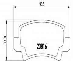 Brembo p83065 klocki hamulcowe toyota corolla 02-tył, toyota corolla (zze12_, nde12_, zde12_)