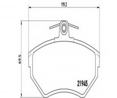 Brembo p85042 klocki hamulcowe vw passat 96-99 1,6-1,9tdi, audi a4 (8d2, b5), vw passat (3b2)