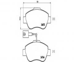 Brembo p23107 klocki hamulcowe fiat 500 1,3d 07-przód, fiat 500 (312), ford ka (ru8)