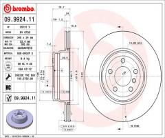 Brembo 09.9924.11 tarcza hamulcowa bmw x5 e70 07-tył, bmw x6 (e71, e72)