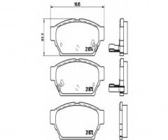 Brembo p54016 klocki hamulcowe mitsubishi carisma 95-00 tył, mitsubishi colt iv (ca_a)