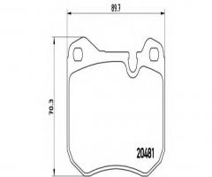 Brembo p65002 klocki hamulcowe porsche 944 81-89, porsche 924