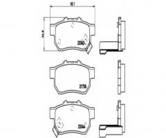 Brembo p28025 klocki hamulcowe honda civic 91-95 tył, honda crx iii (eh, eg)