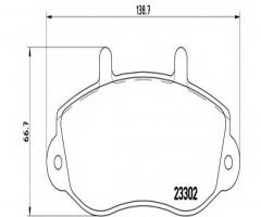 Brembo p68025 klocki hamulcowe renault master 98 -, opel movano nadwozie pełne (f9)