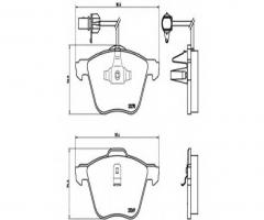 Brembo p85061 klocki hamulcowe vw t4 98-z czujnikiem koła 16, ford galaxy (wgr)