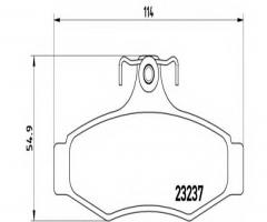 Brembo p15005 klocki hamulcowe daewoo nubira, leganza tył, chevrolet nubira sedan