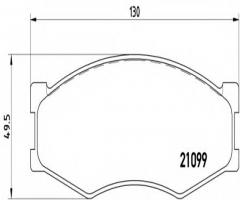 Brembo p56014 klocki hamulcowe nissan bluebird 83-88, infiniti m30 coupe, nissan bluebird (u11)