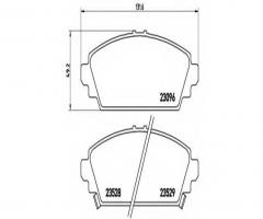 Brembo p28031 klocki hamulcowe honda accord 98-02 1,6 z czujnikiem, honda accord vi (cg, ck)