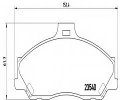 Brembo p24051 klocki hamulcowe mazda b-seria 99-02, ford ranger (er, eq), mazda b-serie (un)