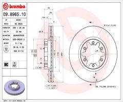 Brembo 09.8965.10 tarcza hamulcowa nissan cabstar e 98-06 przód