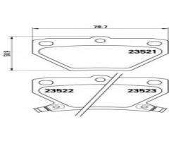 Brembo p83052 klocki hamulcowe toyota yaris 99-tył, toyota yaris (scp1_, nlp1_, ncp1_)