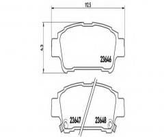 Brembo p83056 klocki hamulcowe toyota avensis verso 01-tył, toyota previa (mcr3_, acr3_, clr3_)