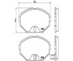 Brembo p56045 klocki hamulcowe nissan maxima qx 00 -, infiniti j30, nissan maxima qx (a33)