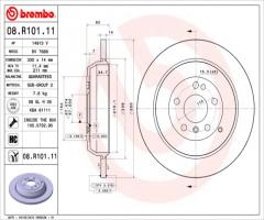 Brembo 08.r101.11 tarcza hamulcowa mercedes w164 ml-klasa 05- tył