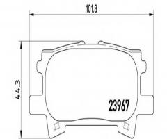 Brembo p83068 klocki hamulcowe lexus rx300 03-08 tył, lexus rx (mhu3_, gsu3_, mcu3_)