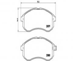 Brembo p54033 klocki hamulcowe mitsubishi l200 01 -, mitsubishi l 200 (k7_t, k6_t)