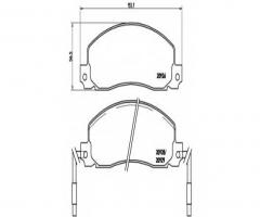 Brembo p68006 klocki hamulcowe renault trafic 84-01 z czujnikiem, opel arena combi (thb)