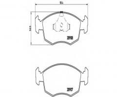 Brembo p24019 klocki hamulcowe ford scorpio 84-91, ford escort iv (gaf, awf, abft)