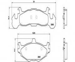 Brembo p11001 klocki hamulcowe chrysler le baron 86-94, chrysler le baron sedan