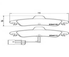 Brembo p24038 klocki hamulcowe ford mondeo 93-00 tył, ford mondeo i (gbp)