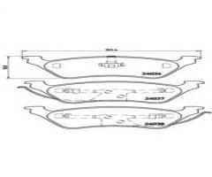 Brembo p11014 klocki hamulcowe chrysler voyager 01-tył, chrysler voyager iii (gs)