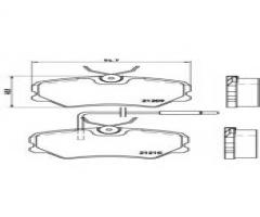 Brembo p61035 klocki hamulcowe peugeot 405 87-91 z czujnikiem, peugeot 405 i (15b)