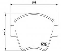 Brembo p23099 klocki hamulcowe fiat idea 03-z czujnikiem, fiat idea, lancia musa (350)