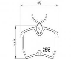 Brembo p24047 klocki hamulcowe ford focus 98-04 tył, ford focus (daw, dbw)