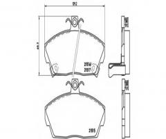 Brembo p28020 klocki hamulcowe rover 200-400 89-00 (+abs) z czuj, honda concerto (hw)