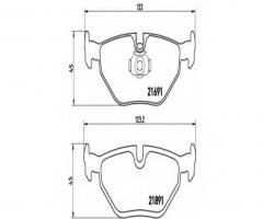 Brembo p06023 klocki hamulcowe bmw 5 e39 95-tył, alpina b10 (e39), bmw 5 (e39)