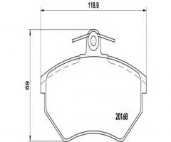 Brembo p85011 klocki hamulcowe audi 80 86-90, seat toledo i (1l), vw golf ii (19e, 1g1)