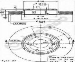 Brembo 09.8937.10 tarcza hamulcowa renault trafic 01-, nissan primastar autobus (x83)