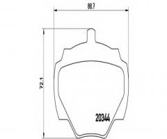 Brembo p44001 klocki hamulcowe land rover range rover 69-85 tył