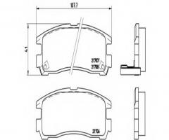 Brembo p54012 klocki hamulcowe mitsubishi galant 92-tył z czujnikiem, chrysler sebring (jr)