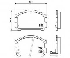 Brembo p78005 klocki hamulcowe subaru impreza 93-98 tył, subaru legacy i (bc)