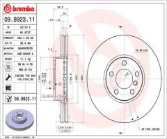 Brembo 09.9923.11 tarcza hamulcowa bmw x5 e70 07-przód, bmw x5 (e70)