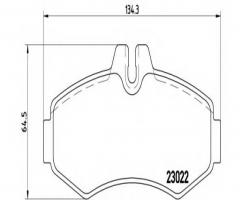 Brembo p50031 klocki hamulcowe mercedes, vito 98-03, mercedes-benz vito autobus (638)