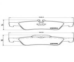 Brembo p50052 klocki hamulcowe mercedes, w211 e-klasa 02-09 tył, mercedes-benz cls (c218)