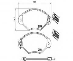 Brembo p56038 klocki hamulcowe renault kangoo 97 -, nissan kubistar nadwozie pełne (x80)