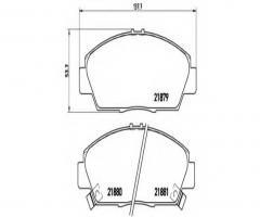 Brembo p28021 klocki hamulcowe honda accord 93-98 z czujnikiem, honda prelude iv (bb)