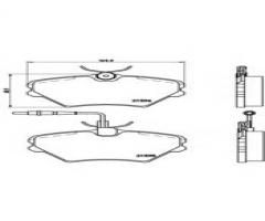 Brembo p68022 klocki hamulcowe renault laguna 93-95 z czujnikiem, renault laguna i (b56_, 556_)