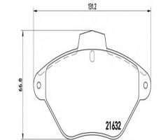 Brembo p61053 klocki hamulcowe citroen xantia 93-01 z czujnikiem, citroËn xantia (x1)