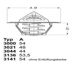 Wahler 3021.92d50 termostat ford/opel/fiat